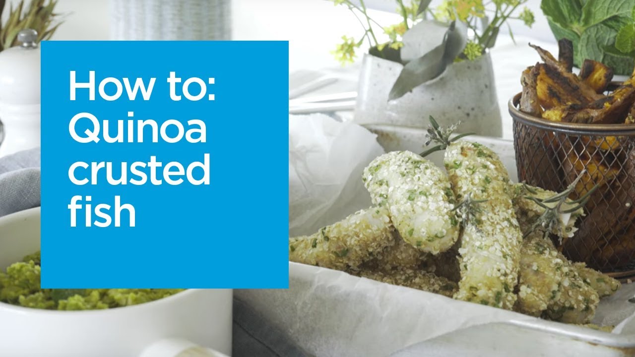 Quinoa crusted fish