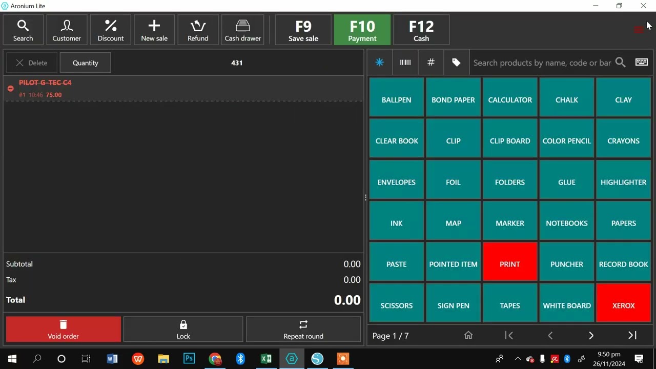 How to add product in Aronium