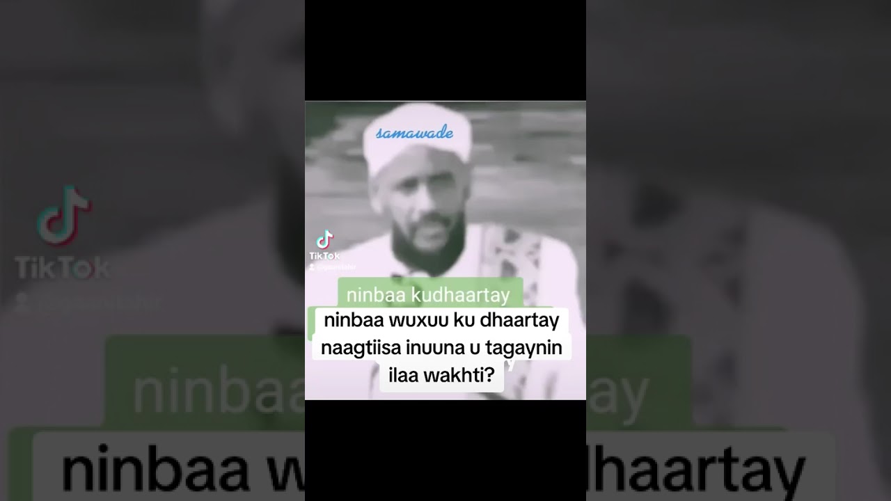 ninbaa wuxuu ku dhaartay naagtiisa inuuna u tagaynin ilaa wakhti? 