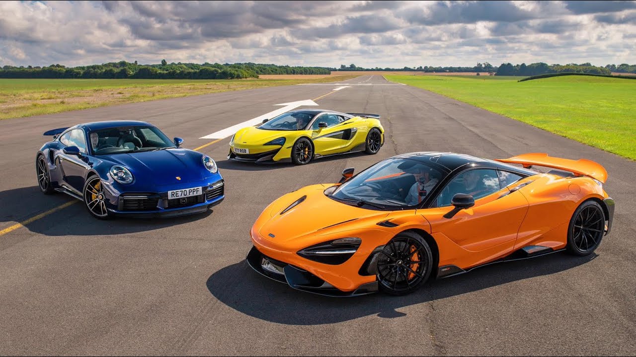DRAG RACE!! MCLAREN 765LT vs 600LT vs PORSCHE 992 TURBO S