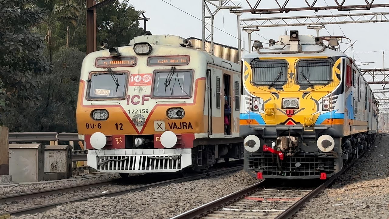 'MUKHI' Livery Wap-7+VAJRA Emu and Different types of Mail Exp Train Sporting