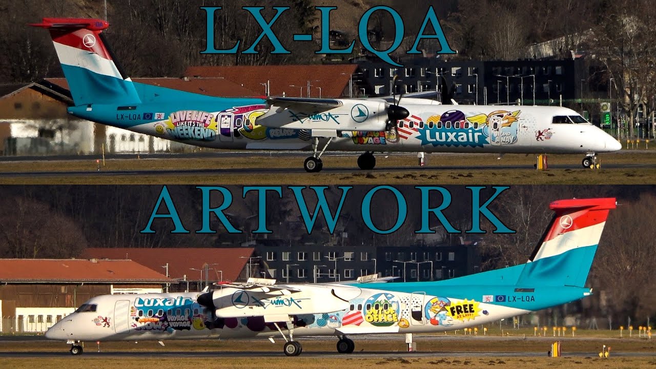 SUMO LIVERY - Luxair Dash 8 Q400 LX-LQA at Innsbruck