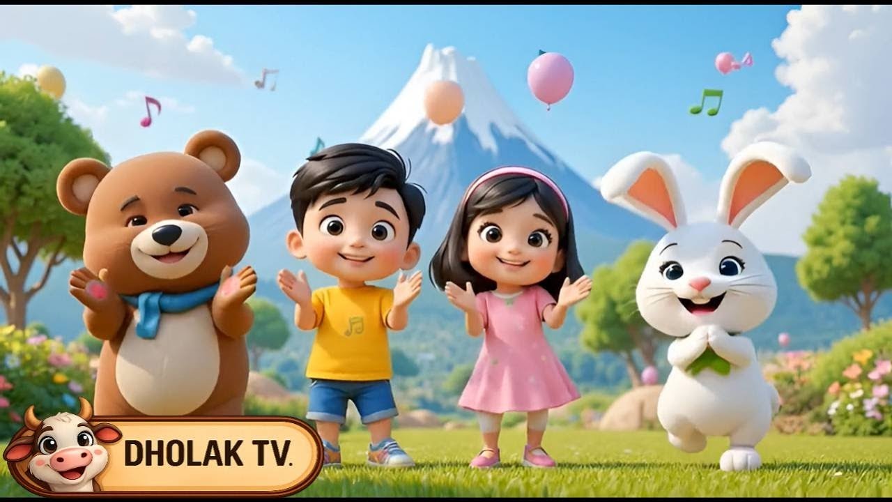 Clap Your Hands 👏 | 3D Cartoon Nursery Rhymes for Kids | Action Songs | Dholak TV