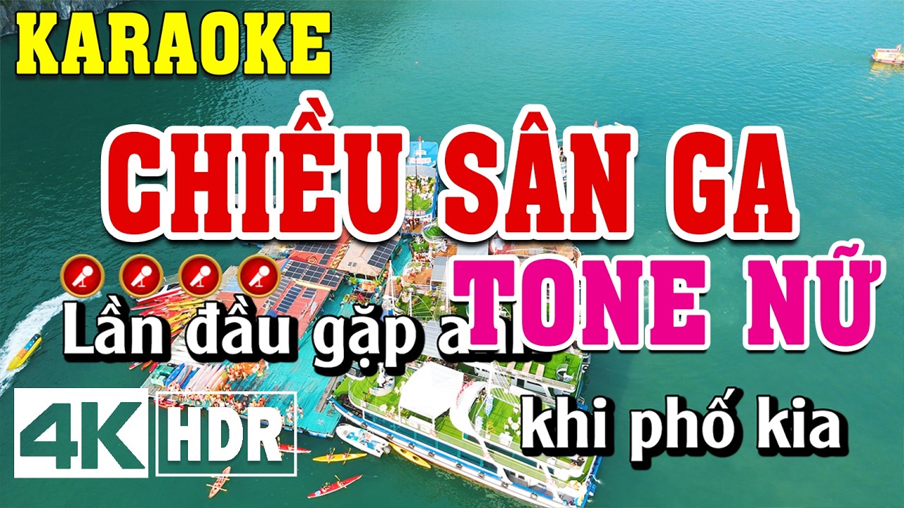 Chiều Sân Ga Karaoke Tone Nữ Beat Chuẩn | Đình Long Karaoke