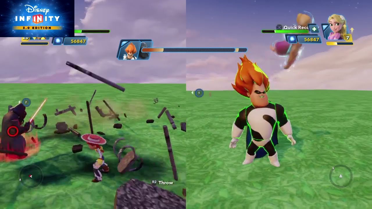Disney Infinity 3.0 Jessie & Rapunzel vs Darth Vader & Syndrome