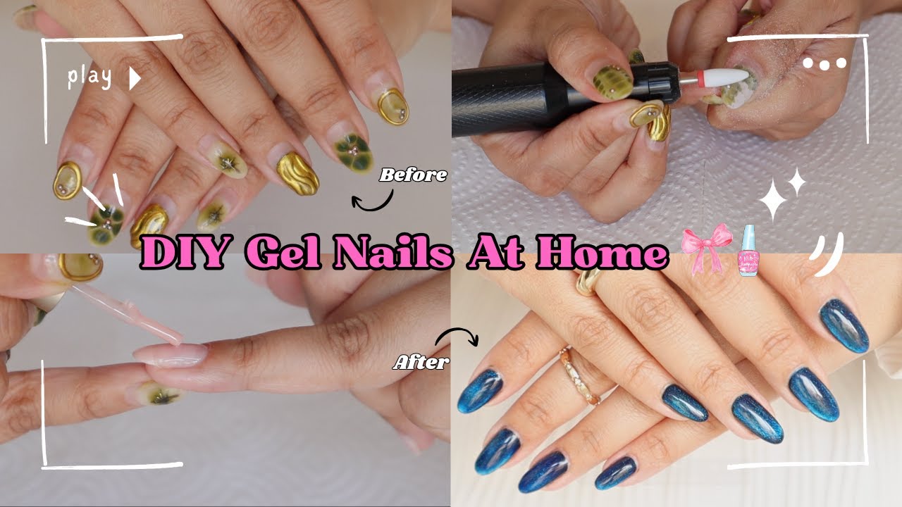 How I Do My Gel Nails at Home 🎀💖 | DIY Gel Nails That Actually Last 💖 4+ weeks | Glass Nails