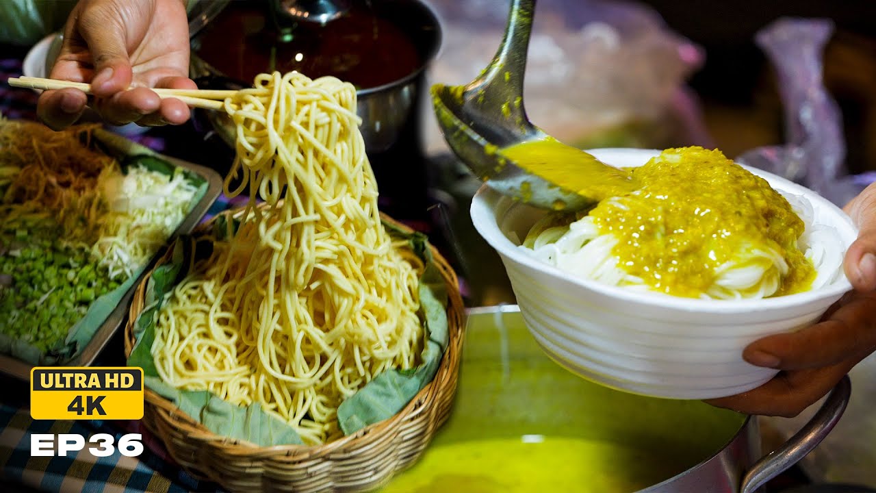 Tasty Twist! Spaghetti & Siem Reap Prahok Sauce with Rice Noodles at Chaktomuk Walk Street