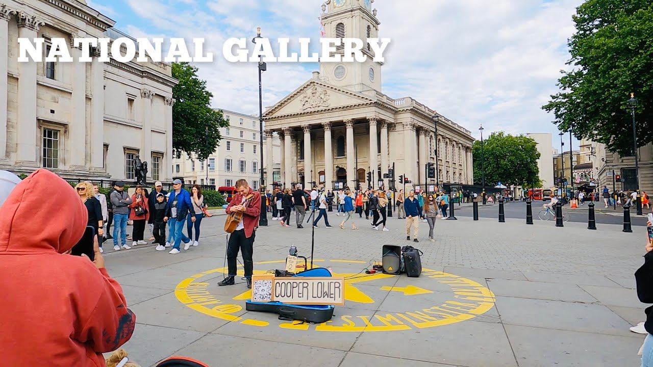 LONDON CITY WALK || NATIONAL GALLERY LONDON || Trafalgar Square|| 4K[HDR]#ukstreetwalker