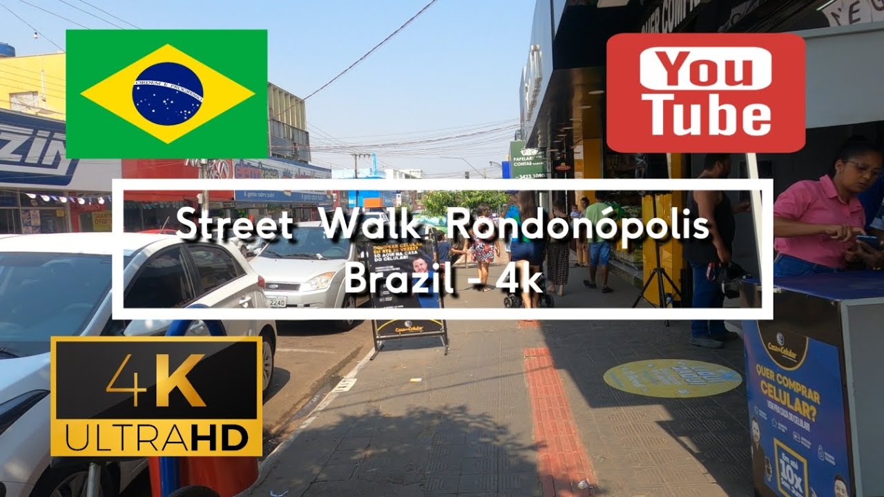 🇧🇷 Street Walk Rondon&oacute;polis - Brazil - 4K