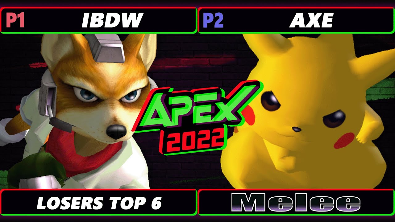 Apex 2022 Top 6 - IBDW (Fox) Vs. Axe (Pikachu) - SSBM Melee Tournament