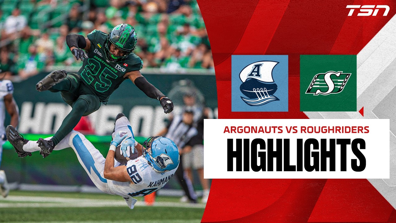 CFL WEEK 13: Toronto Argonauts vs. Saskatchewan Roughriders | Full Highlights