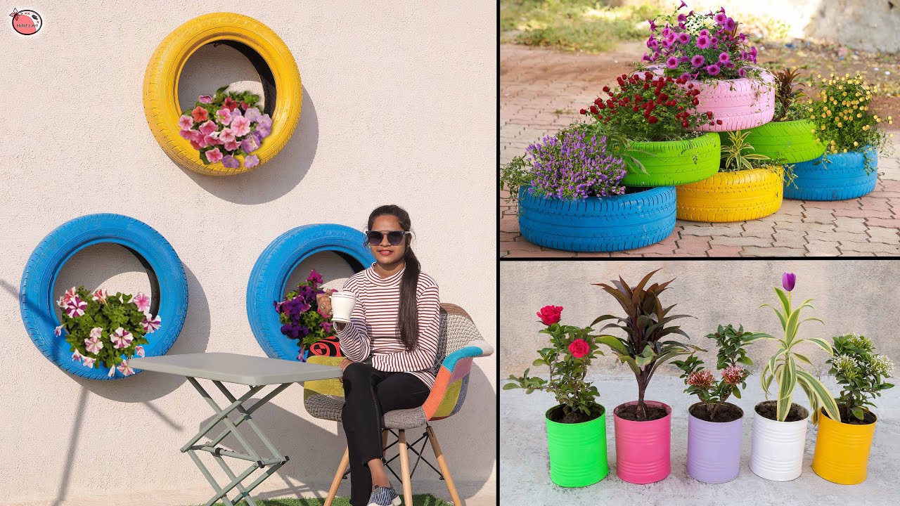 Creative DIY!!.. Outdoor Garden Ideas To Try 😍 #Old #Tires #Projects
