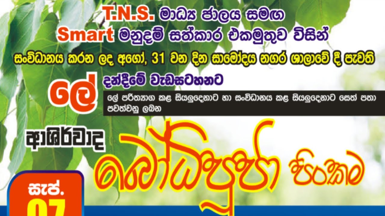 SMART MEDIA ආශිර්වාද බෝධි පූජා පිංකම - මාවතගම