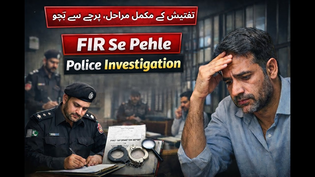 FIR Se Pehle Tafteesh Ke Mukammal Marahil || Mulzim Khud Ko Kaise Bachaye||Qanoon Pakistan