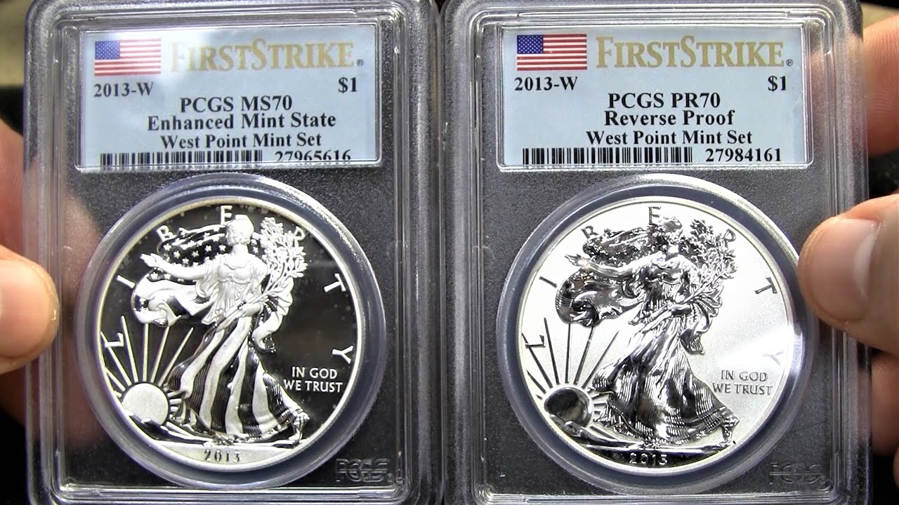 2013-W West Point Eagle Set - Enhanced and Reverse Proof - MS70 & PR70
