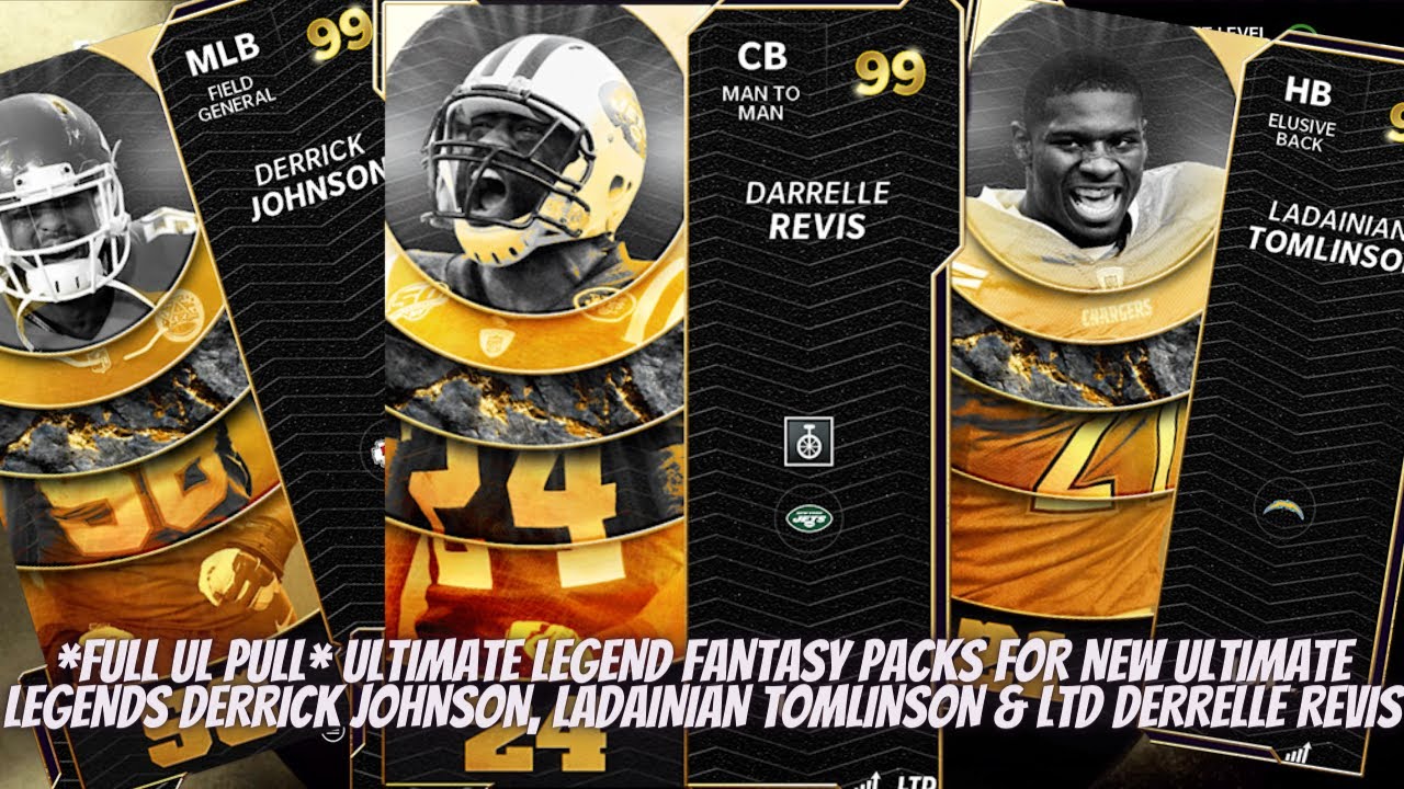 *FULL UL PULL* ULTIMATE LEGEND FANTASY PACKS FOR ULTIMATE LEGENDS JOHNSON, LT & LTD DERRELLE REVIS