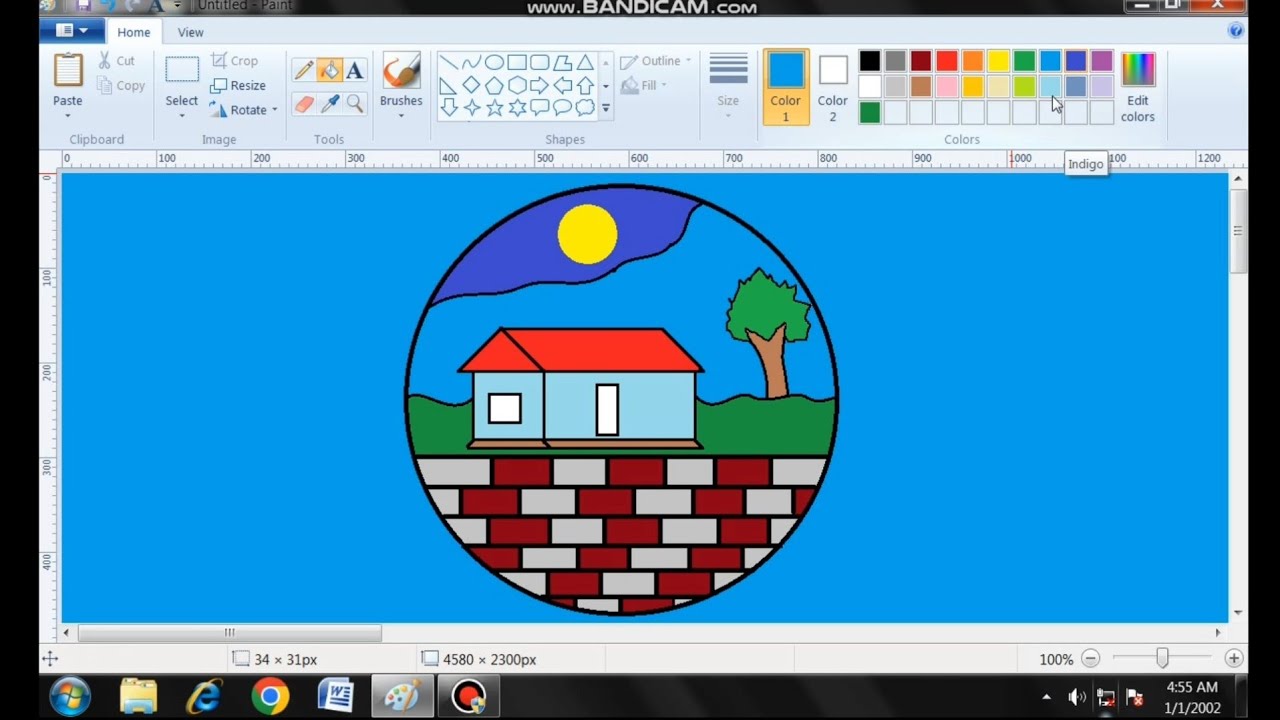 Ms paint me park 🏞🖌🎨design kaise kare || Ms paint drawing video🎨🖌