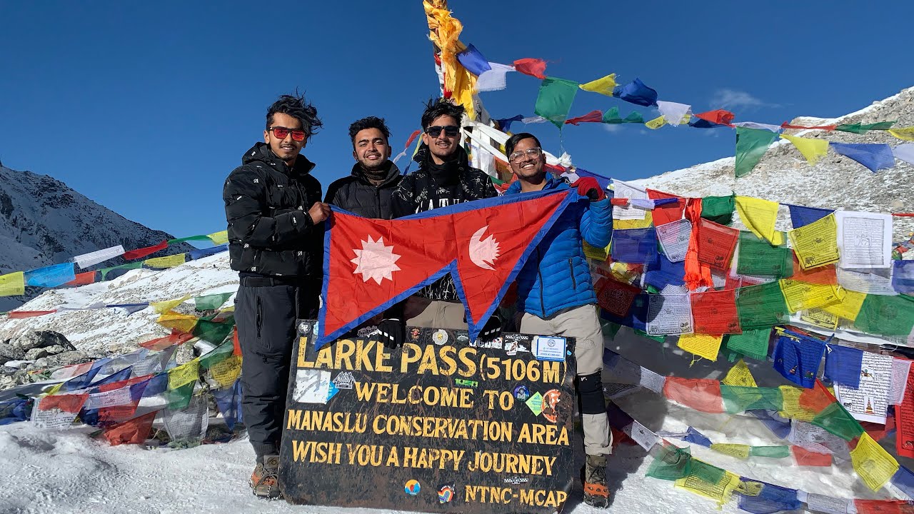 Manaslu trek , Larke-Pass #trekking #trending #fyp