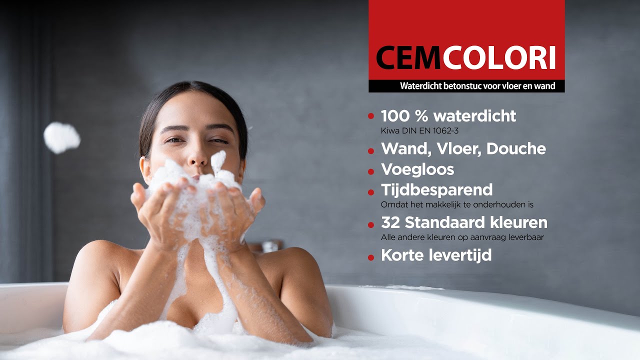 Cemcolori: 100% Waterdicht betonstuc voor vloer, wand en meubels.