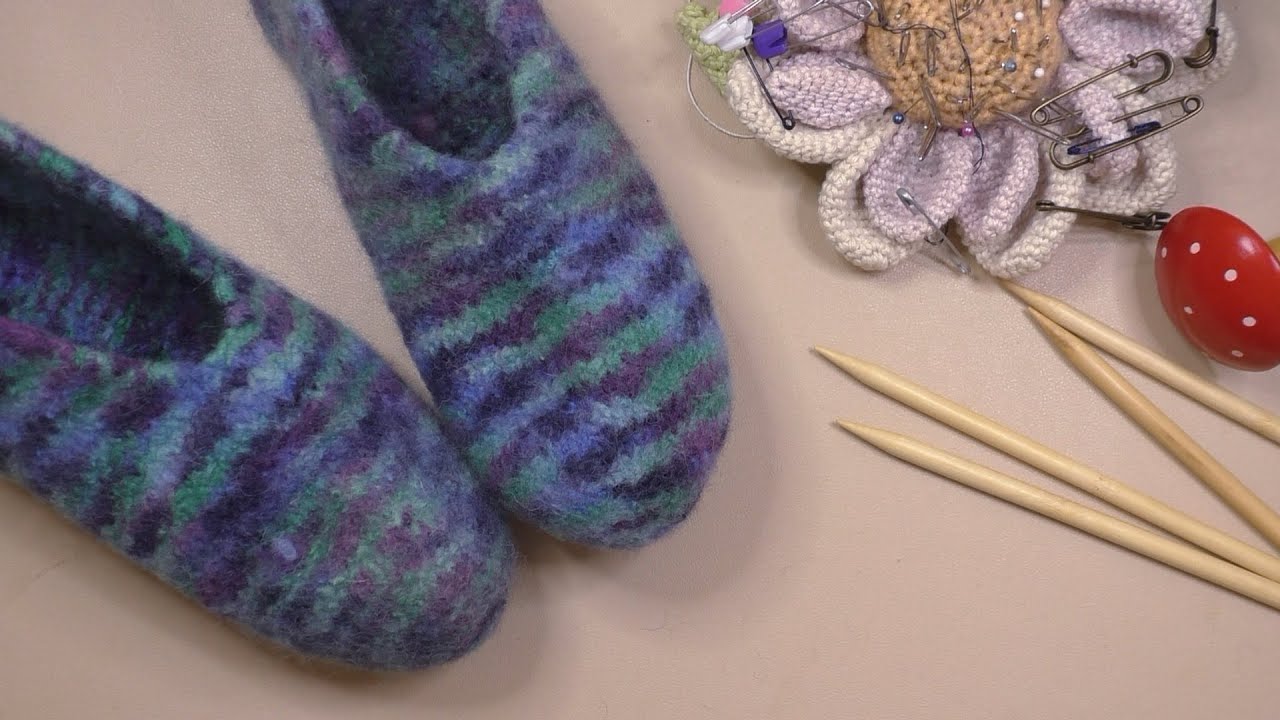 Fail Leichte Filzhausschuhe stricken genaue einfache Anleitung Gr  40 41