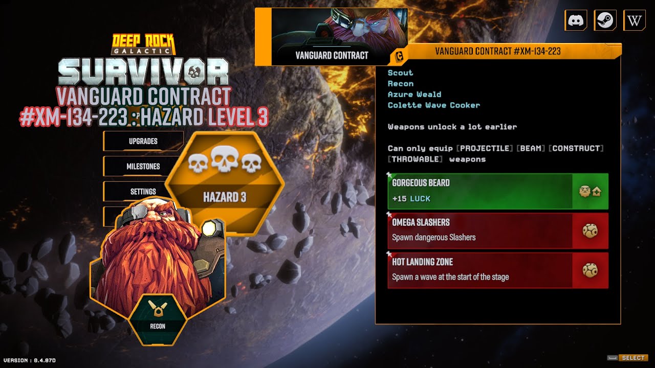 DRG:S Vanguard Contract, Hazard 3, 2025 September 19th # XM-134-223