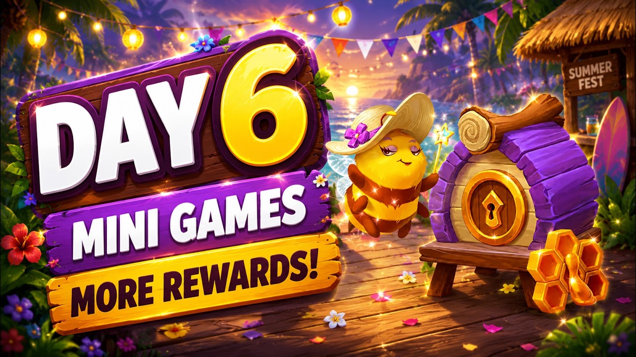 Don't Miss Day 6 Mini Games! Hero Wars Summer Festival Location