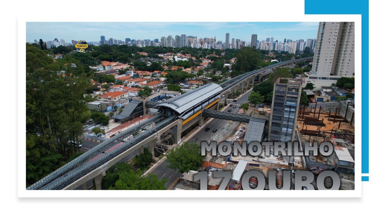 OBRAS LINHA 17 OURO MONOTRILHO NA RETA FINAL MOSTRAMOS DE PONTA A PONTA O PROGRESSO ATÉ INAUGURAÇÃO