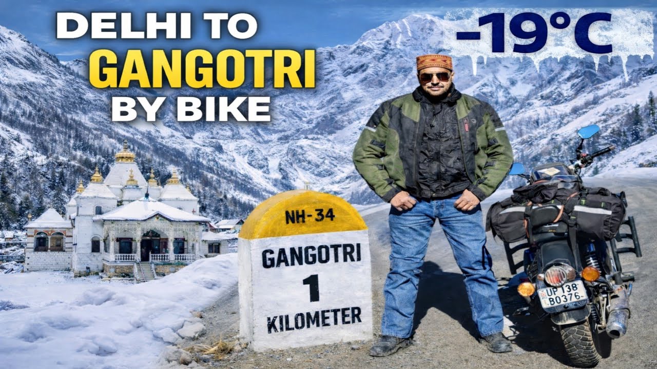 Delhi to Gangotri Solo Bike Ride ❄️ –19°C | Winter Red Zone Ride | Moto Vlog