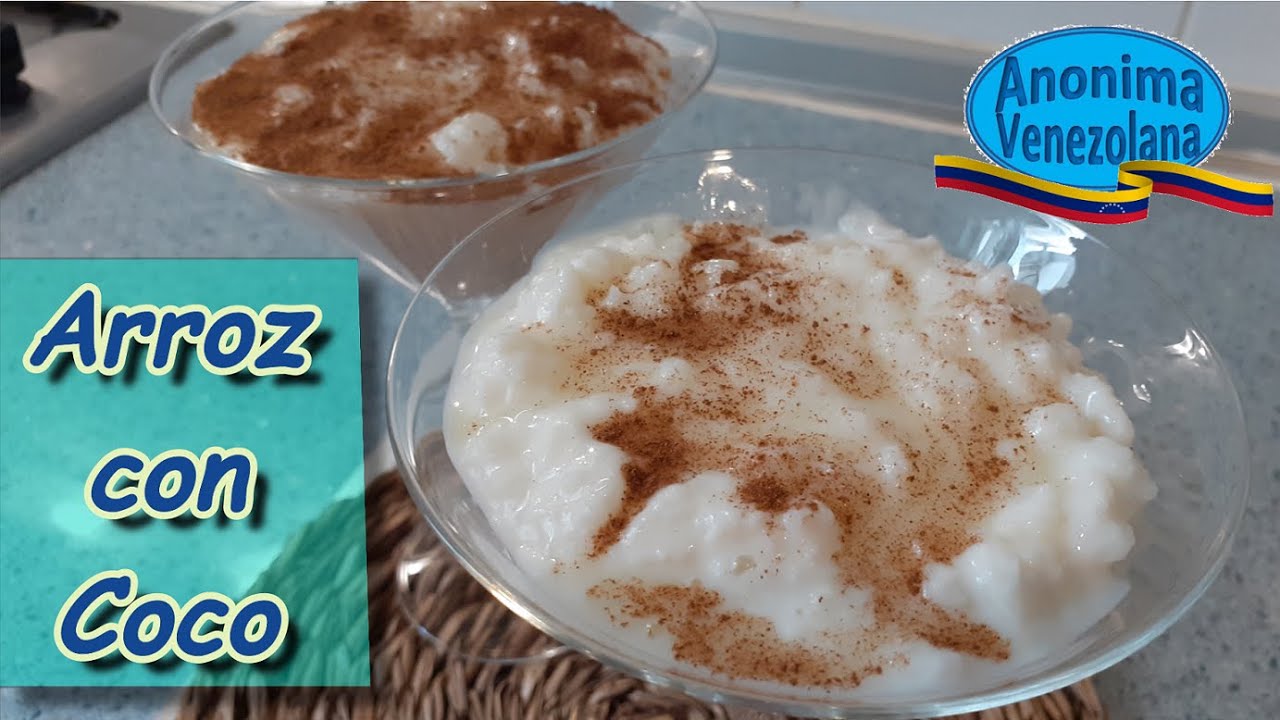 Arroz con coco Venezolano - RECETA FACIL - Arroz con leche de coco