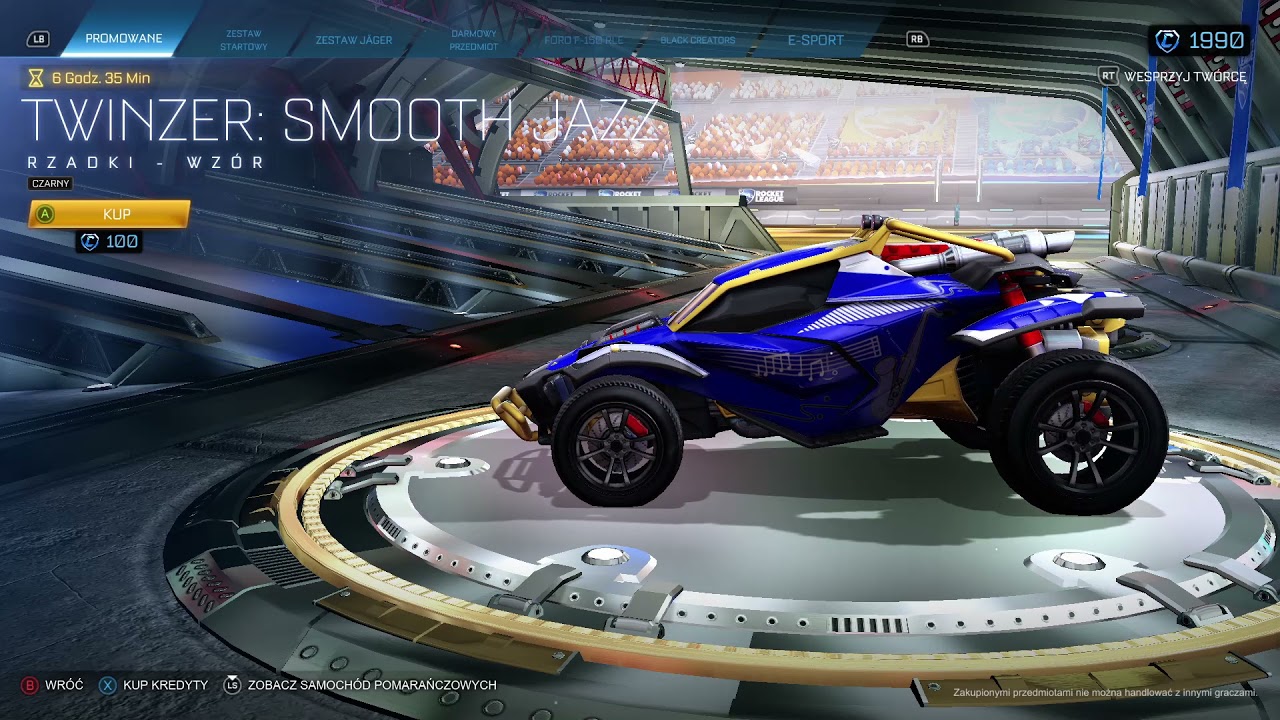 Wz&oacute;r Twinzer: Smooth Jazz - Czarny (Rocket League) Black Twinzer: Smooth Jazz Decal