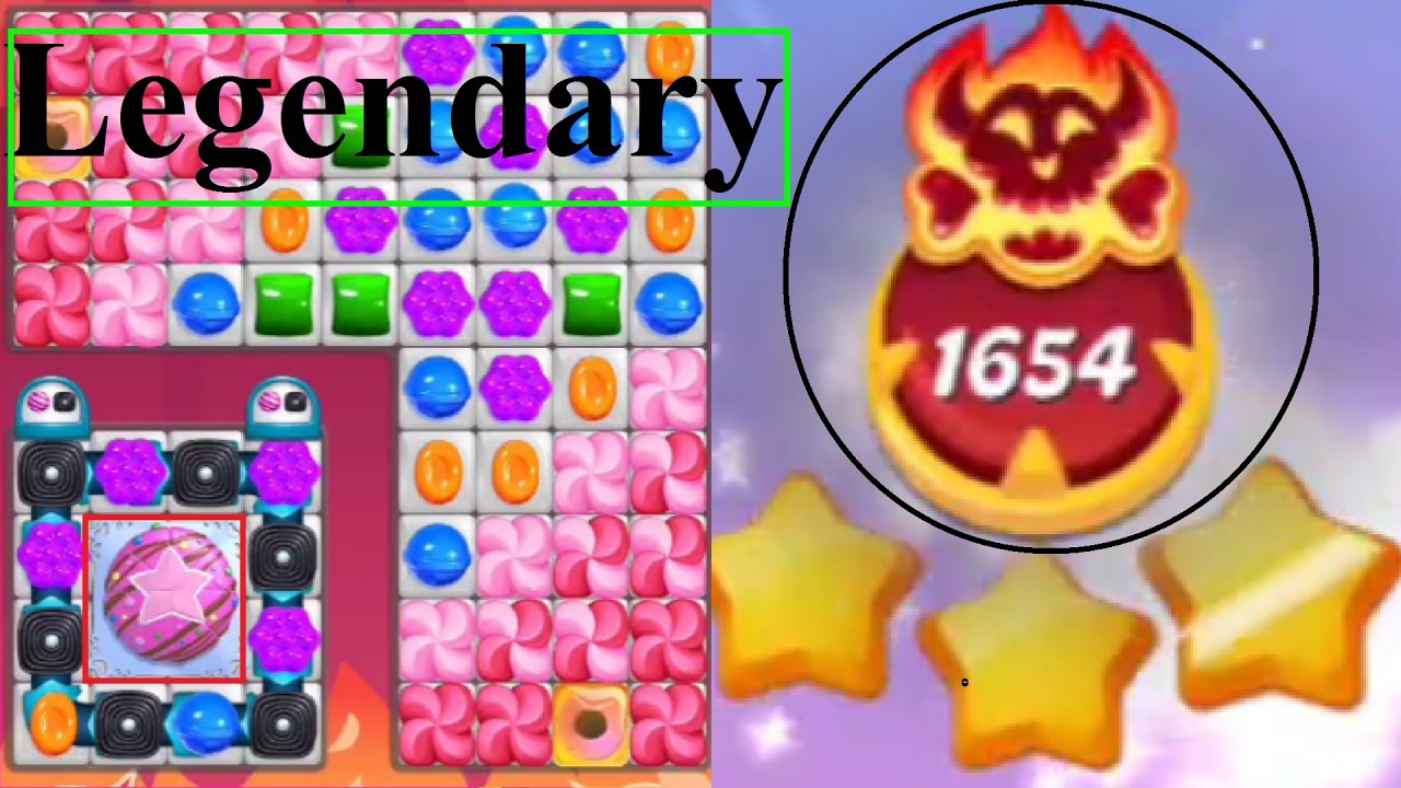 Candy Crush Saga Level #1654 cake bomb TONS of frostings legendary level nearly impossible!!!