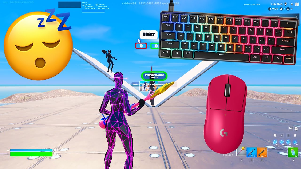 Fastest Mechanical Keyboard for Fortnite | Apex Pro Mini 360FPS Gameplay