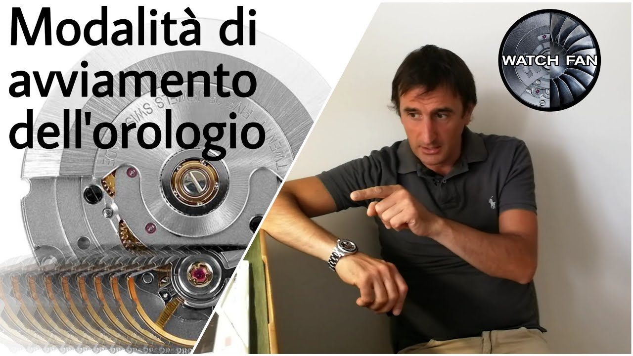 Modalità di avviamento dell'orologio meccanico