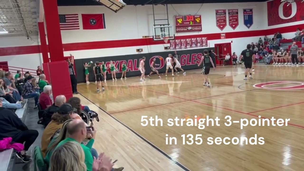 Cooper Queener  knocks down 8 3-pointers in a game