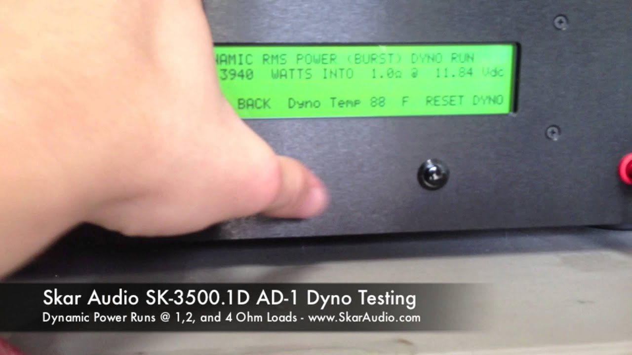 AMP DYNO TEST SMD AD-1 Skar Audio SK-3500.1D 