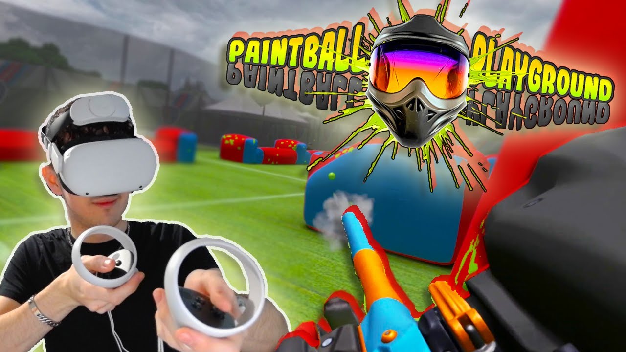 I Played Paintball in Virtual Reality!! - (Paintball Playground)