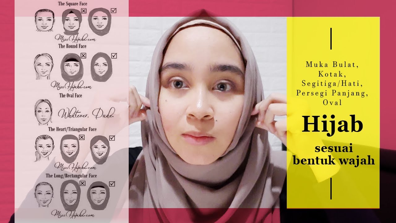Cara Pakai Hijab berdasarkan Bentuk Wajah (Muka Bulat, Kotak, Segitiga/Hati, Persegi Panjang, Oval)