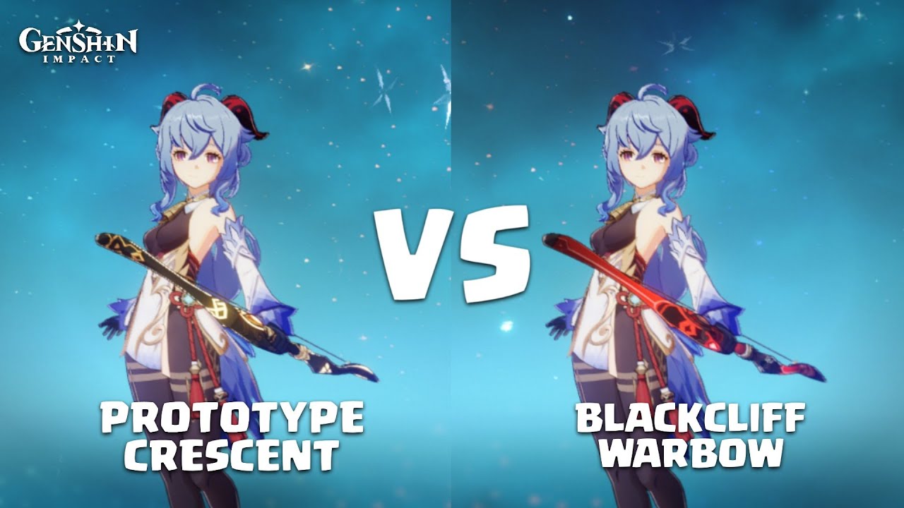 Prototype Crescent VS Blackcliff Warbow | Which one is Better For Ganyu | #ganyu #genshinimpact