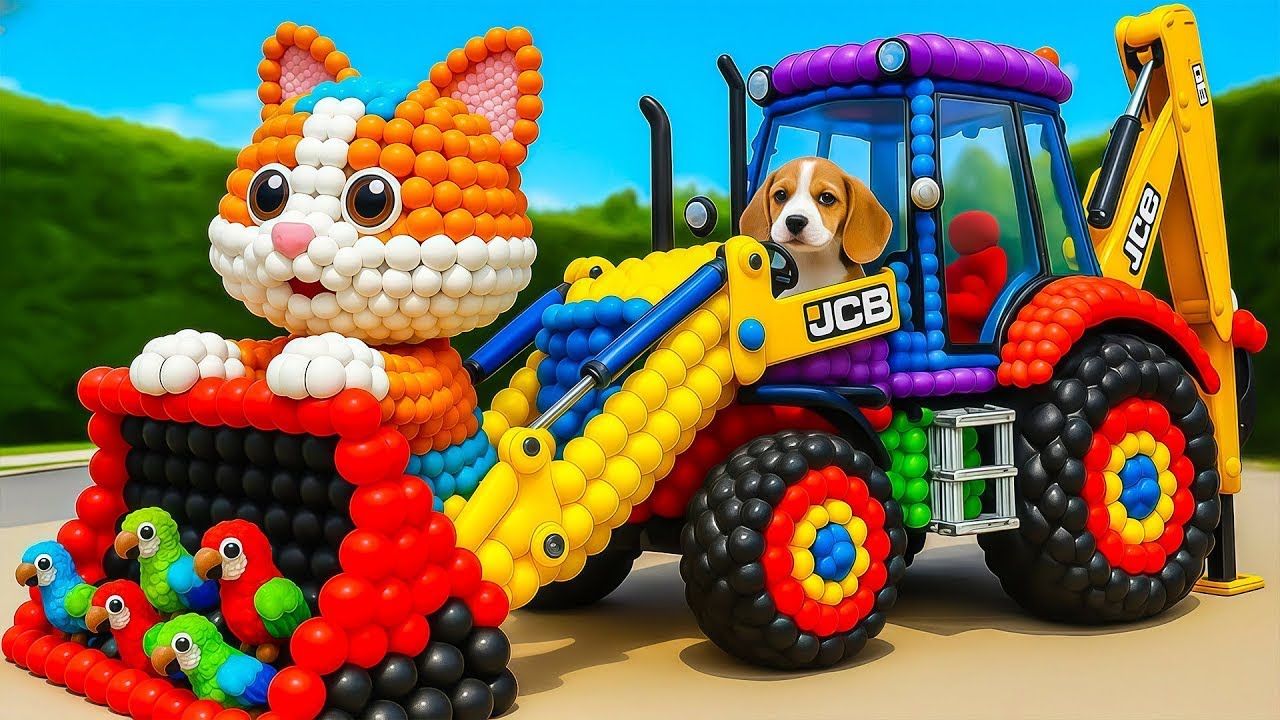 Long Slide Game With Cow Elephant Gorilla Hippopotamus Tiger - 3d Animal Game - Funny 3d Animals 10