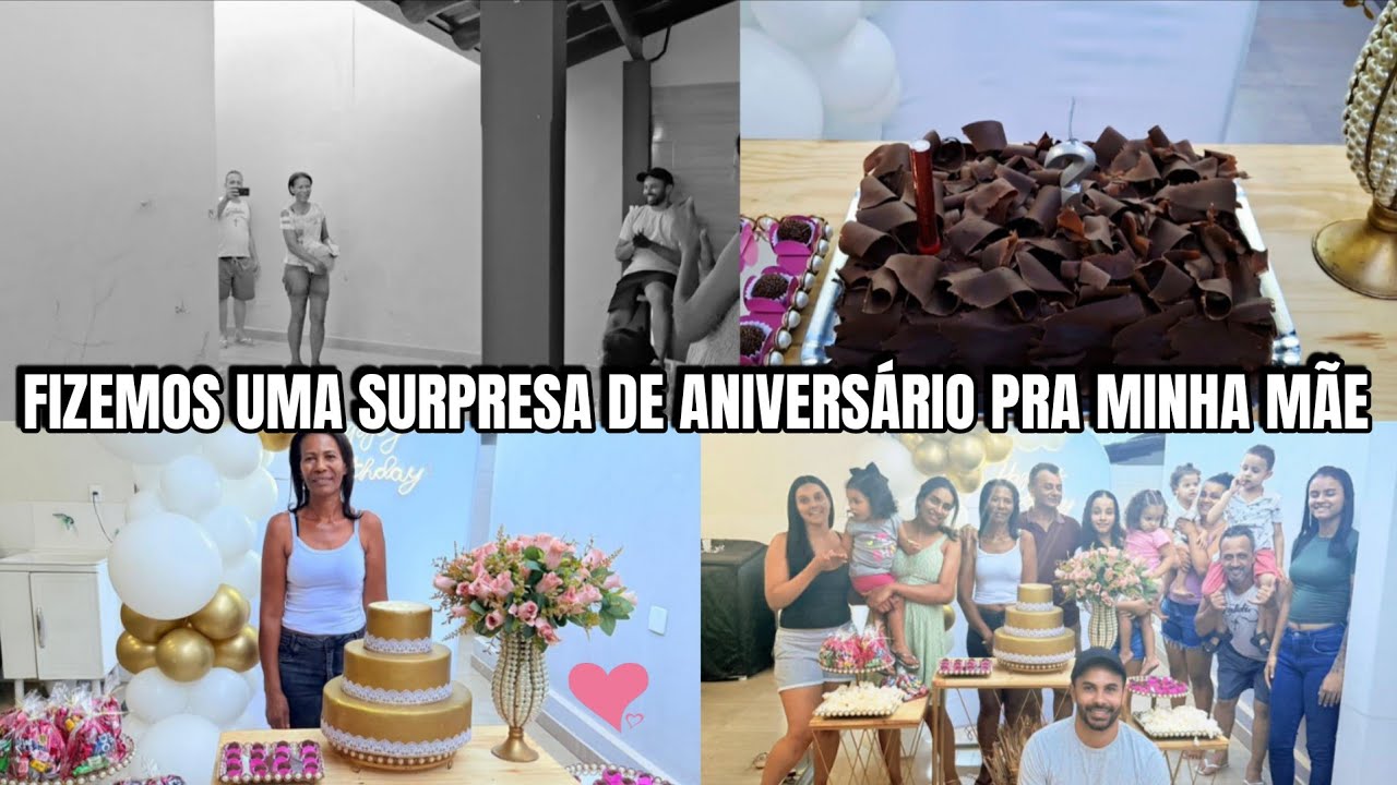 Aniversário da minha  mãe/ Fizemos uma surpresa pra ela 