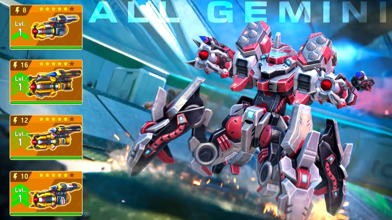 Scorpius with All Gemini 8 10 12 16 - Mech Arena