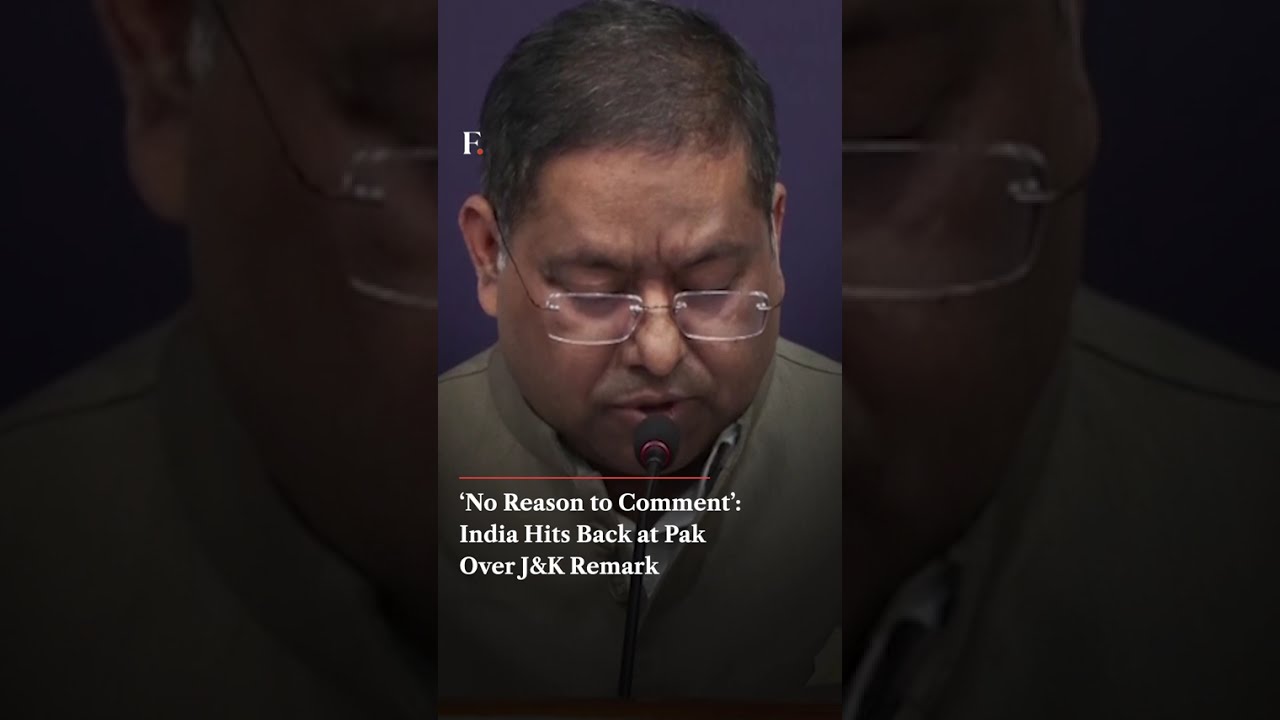 &lsquo;No Reason To Comment&rsquo; India Hits Back at Pak Over J&K Remark | Firstpost News