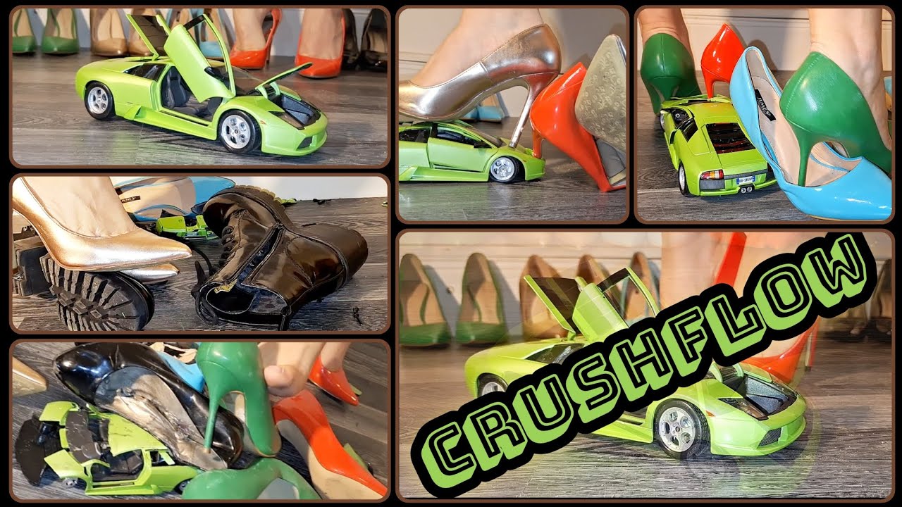 Crushing ModelCar and ruin 5 Pair High Heels  ☠️ 👠👢☠️ ASMR, stomping, bending, broken, abused, Shoes