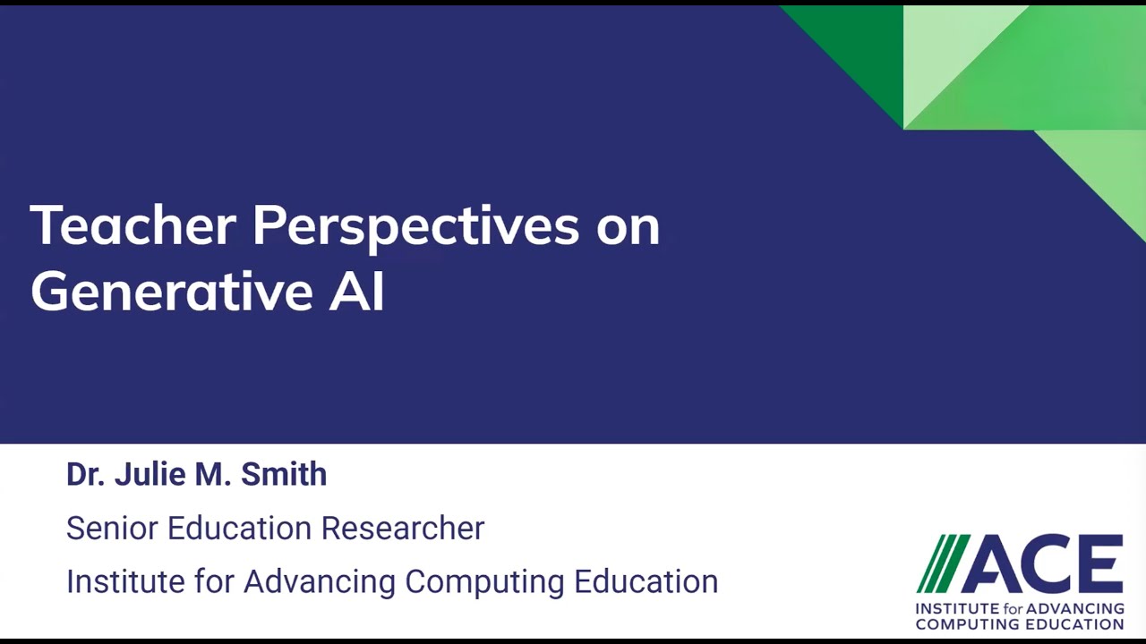 Teacher Perspectives on Generative AI