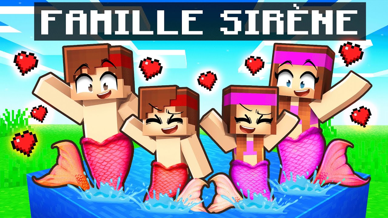 Avoir une FAMILLE de Sirène sur Minecraft !