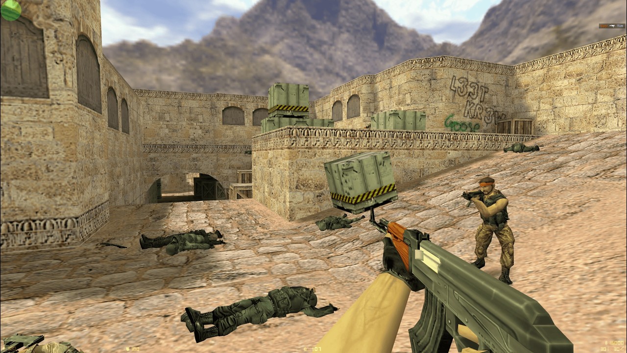 Counter Strike 1.6 - 4k Gameplay - de dust 2