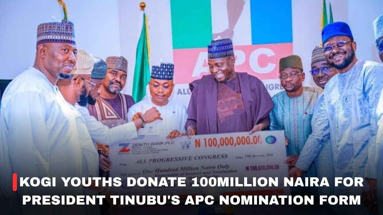 KOGI YOUTHS DONATE 100MILLIONN NAIRA FOR PRESIDENT TINUBU'S APC NOMINATION FORM