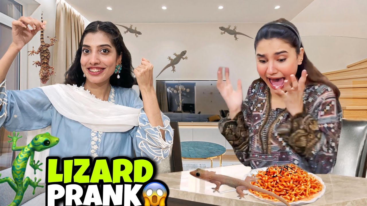 Lizard 🦎 Prank on Nimra Ali Gone Wrong | Nimra Ne Cheekhain Maar Di😱
