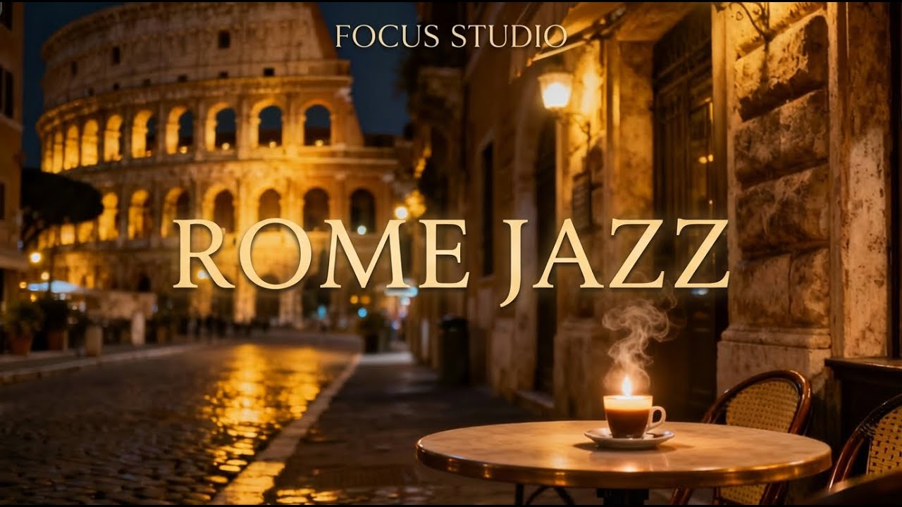 ROME JAZZ – Colosseum Café | Romantic Night Jazz for Relaxation