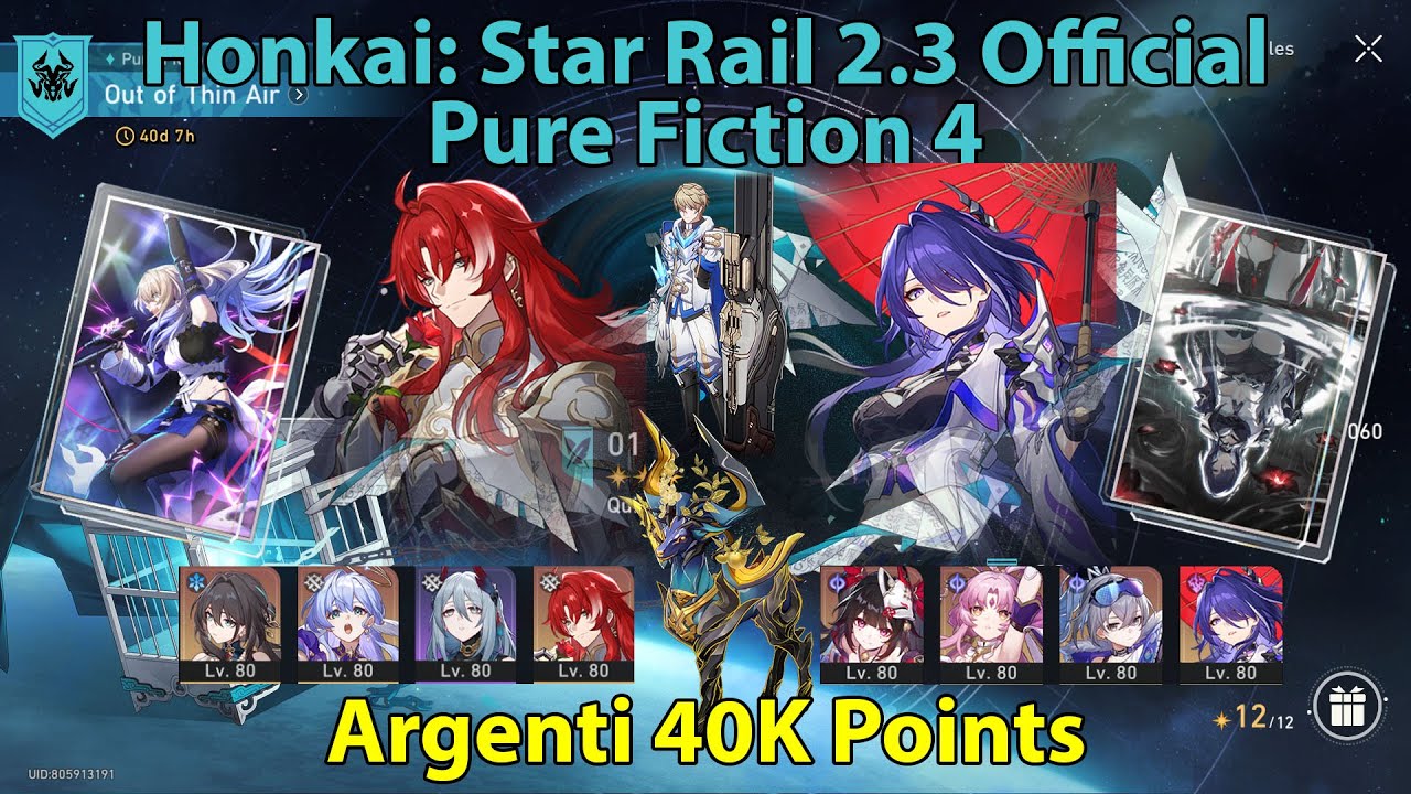 E0S0 Argenti & E0S1 Acheron Pure Fiction 4 - F2P - Honkai: Star Rail 2.3 Official